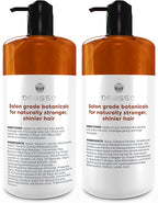 Moroccan Argan Oil Shampoo and Conditioner Set - Sulfate Free with No Parabens - Botanicals for Women and Men - Professional Moisturizing, Anti Frizz, Hydrating Solution for Dry, Wavy and Curly Hair