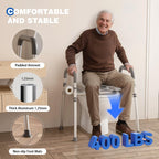 Loyoda Toilet Seat Risers for Seniors, Raised Toilet Seat with Padded Handles & Seat, 400 LBS Raised Toilet Seat with Adjustable Height & Width for Pregnant, Disabled, Handicapped,(Gray)