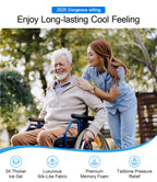 Wheelchair Seat Cushions Cooling, Ergonomic Seat Cushion, Waterproof Silk Fabric, Memory Foam Cooling Gel Office Chair Cushion for Hip Support, Relieve Sciatica, Back, Coccyx, Pressure Sore