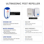 MaxMoxie Ultrasonic Pest Repeller Humane Mice Control Electronic Insect Repellent Reject Rodent Bed Bug Spider Rat Defender Home Animal Plug in 2 Pack