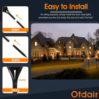 Otdair 96 LED Solar Lights Outdoor Upgraded 6 Pack, 43" Tall & Super Larger Size, Waterproof Torches for Outside, 2200mAh Solar Solar Torch Light with Flickering Flame for Path Yard Garden