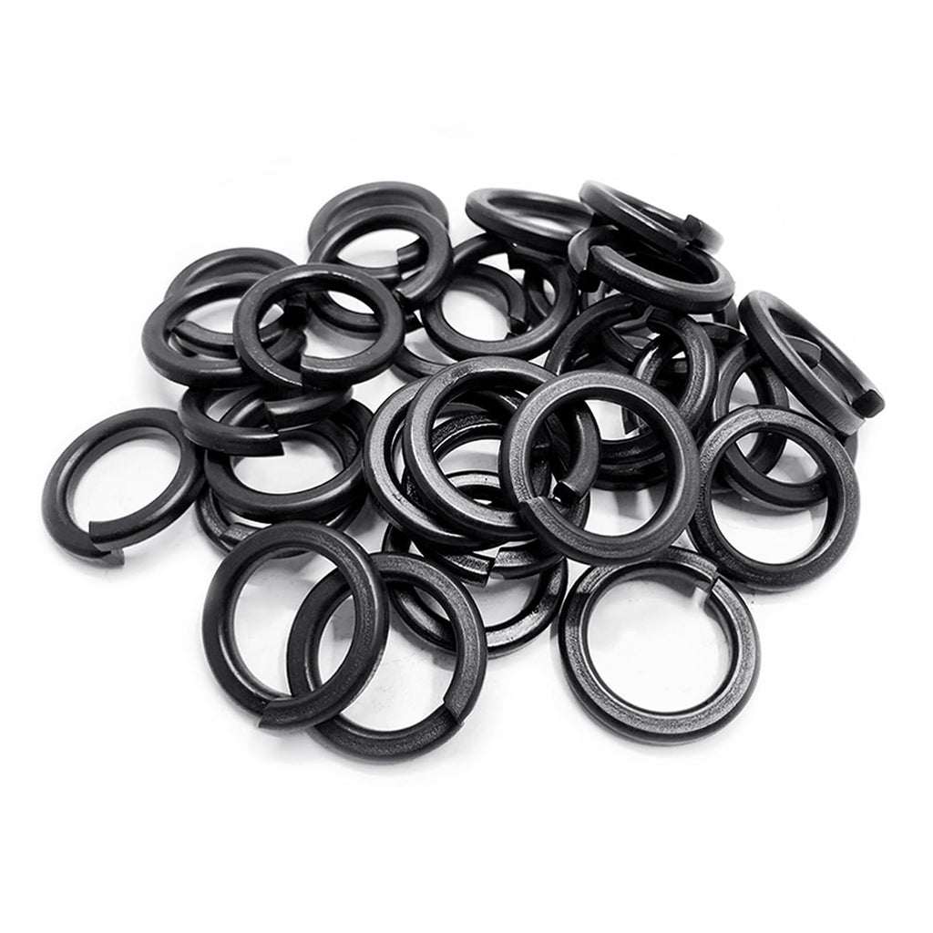 Instockbolt 1/4" Black Split Lock Washer, 18-8 (304) Stainless Steel Spring Lock Washer 100PCS