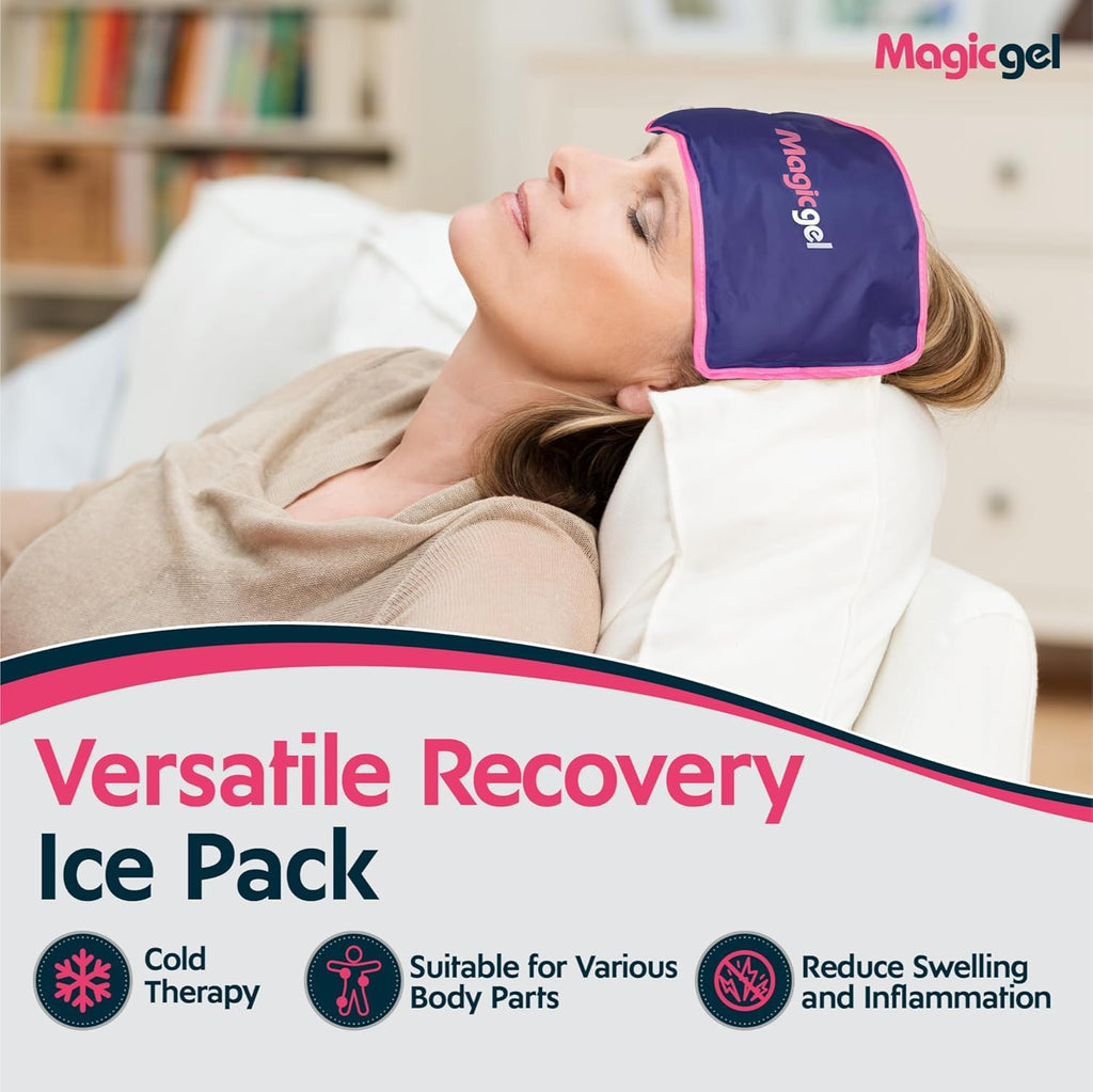 Magic Gel Premium Ice Pack (Reusable) - Gel Ice Pack for Icing Injuries, Pain Relief, Cold Compress for Reducing Swelling. Flexible [2 Pack]