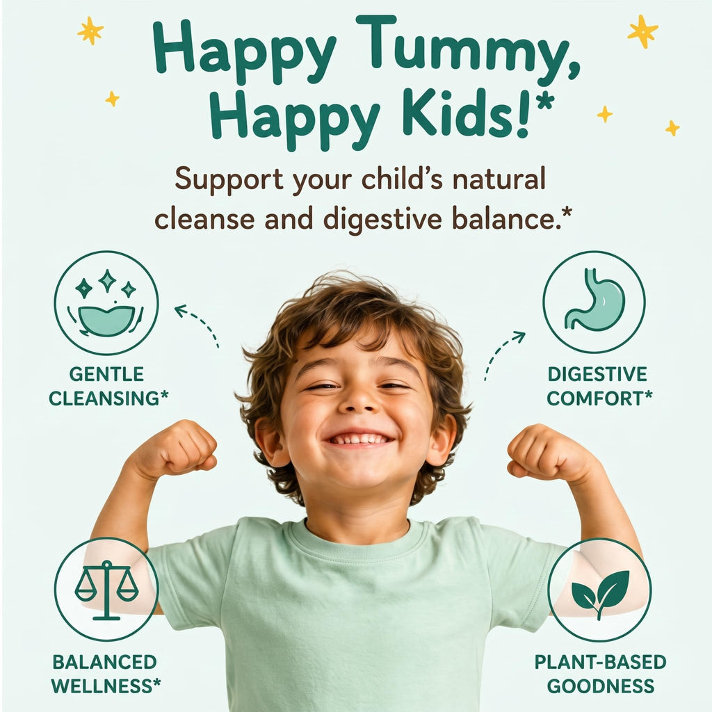 Kids Herbal Gut Cleanse Drops, Parasite Cleanse for Humans Liquid with Wormwood, Black Walnut & Probiotics, Supports Digestive & Overall Gut Health for Children (2 oz)