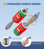 MONSEK 4X Extra Sticky Lint Roller for Pet Hair, Lint Rollers 315 Sheets Mega Value Set, Pet Hair Remover with 3 Upgraded Handle 3 Rollers, Portable Lint Remover for Clothes, Furniture, Dog & Cat Hair