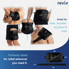 REVIX Ice Packs for Injuries Reusable Gel for Back Pain Relief (16'' X 9'')-Gel Cold Pack for Shoulder, Lower Back, Thigh & Arm, Cold Compress Therapy for Pain Relief Swelling, Bruises & Tension