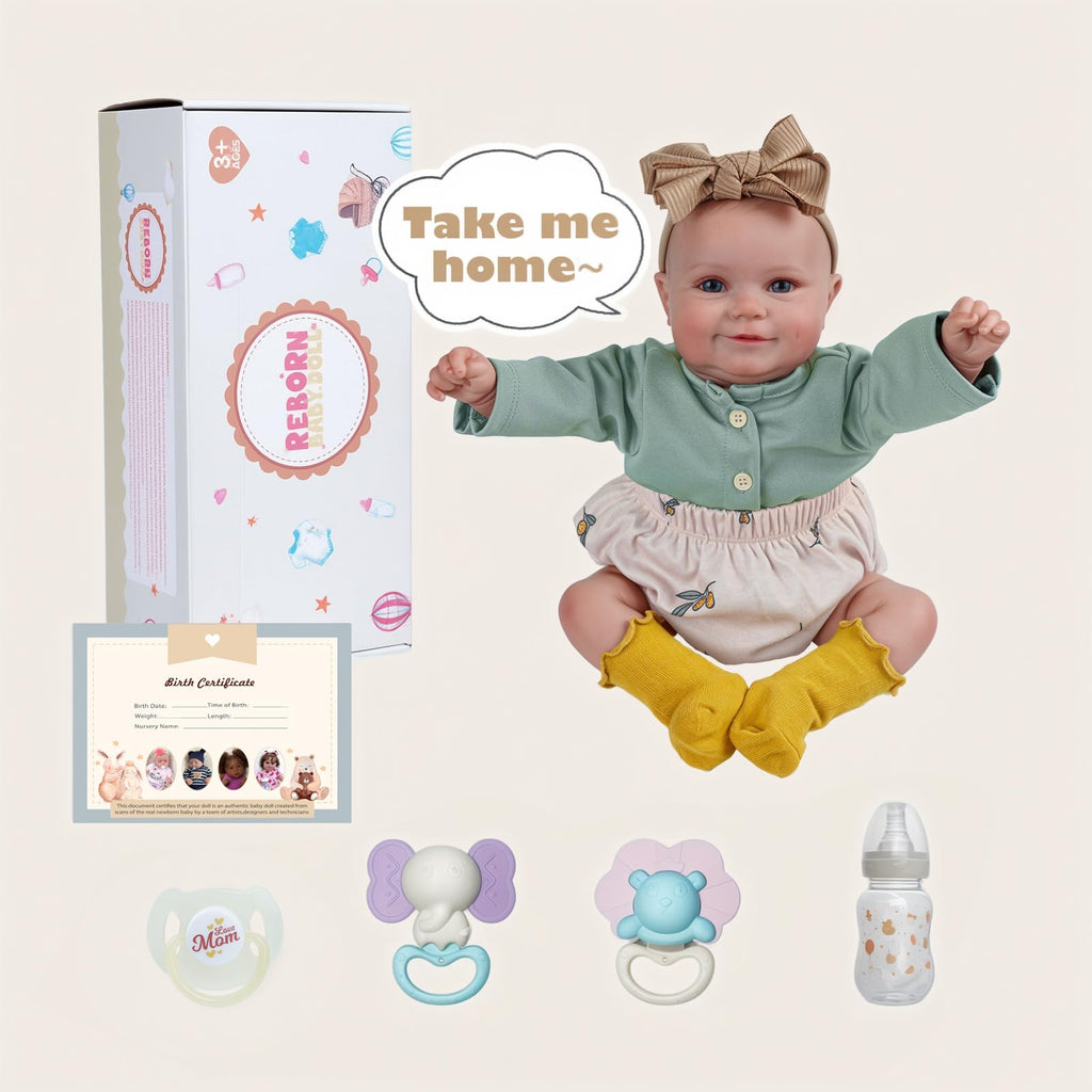BABESIDE Reborn Baby Dolls, 20Inch Cute Soft Vinyl Realistic-Newborn Baby Doll Poseable Real Life Lifelike Baby Dolls w/Doll Accessories for 3+ Year Old Girls