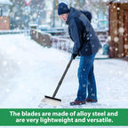 Pragmatist Garden Shovel, Ice Scraper, Multifunctional Cleaning Shovel with 59" Adjustable Handle Heavy Duty Garden Tool for Lawn Edging, Scraping, Weed and Ice Removal