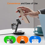 3 in 1 Magnetic Wireless Charger Stand for iPhone Apple Watch AirPods
