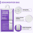 CLEVAST Moisture Absorbers Packets - 15.2 OZ, 6 Pack Large Dehumidifier Bags for Closet, Hanging Humidity Absorber in Wardrobes, Bedrooms, Bathrooms - Lavender Scented
