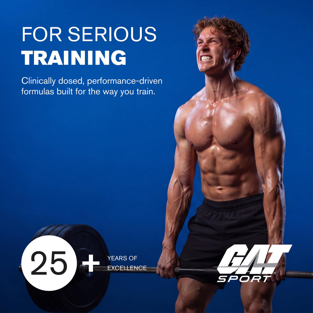 GAT SPORT Nitraflex Advanced Pre-Workout Powder - Energy Drink Mix - Supports Healthy Blood Flow - Boosts Strength & Energy - Creatine-Free - 30 Servings - Blue Raspberry