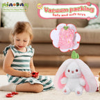 MIAODAM Bunny Stuffed Animal for Girls, Cute Strawberry Rabbit Bunny Plush