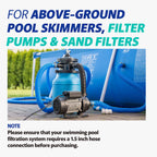 Pool Filter Hose Replacement Kit, 1.5" 3 Foot Heavy Duty Above Ground Pool Hose Compatible with Intex Pool Filter Pumps (4 Clamps+2 Adapters+2 Tapes)