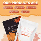 RYZE SUPERFOODS Dark Roast RYZE n Shine Bundle, Instant Mushroom Coffee + Probiotic Coffee Creamer with 6 Adaptogenic Mushrooms, Prebiotic+Probiotic Blends, Energy Focus Digestion Immunity, 30 sv each