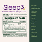 Nature’s Bounty Sleep3 Melatonin 10mg, Maximum Strength 100% Drug Free Sleep Aid, Dietary Supplement, L-Theanine & Nighttime Herbal Blend Time Release Technology, 60 Tri-Layered Tablets