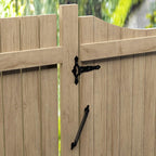 skysen 4 Pack 14" Fence gate Spring self Closing and Adjustable for Wooden or Vinyl Fence,Carbon Steel,Black(gate spring-14"-4)