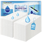 FURCIELOS 40 Count XL Heavy Duty Wet Mopping Cloths Refill Compatible with Swiffer Sweeper XL Mop, Disposable Wet Pads Refill X-Large Size for Multi-Surface Floor Cleaning, Unscented