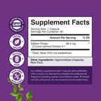 Pure Extract of Saffron Supplements - Crocus Sativus Flower of Saffron Extract Capsules for Good Mood, Metabolism Support & Eye Health - Vitality & Mood Enhancer for Women & Men - 60 Count - 2 Pack