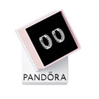 PANDORA Pavé Heart Hoop Earrings - Elegant Earrings for Women - Great Gift for Her - Made with Sterling Silver & Cubic Zirconia