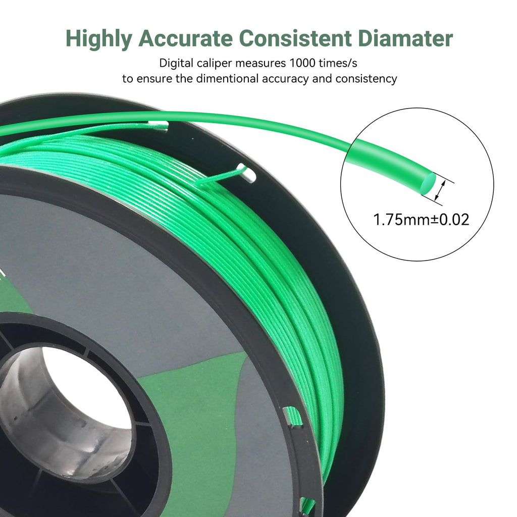 CHCKX PETG 3D Printer Filament Bundle, 10Rolls,Dimensional Accuracy +/- 0.03 mm, 1kg Spool(2.2lbs), 1.75 mm Fit for Most 3D Printers,Black+White+Grey+Red+Green+Blue+Purple+Skin+Silver+Yellow