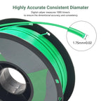 CHCKX PETG 3D Printer Filament Bundle, 10Rolls,Dimensional Accuracy +/- 0.03 mm, 1kg Spool(2.2lbs), 1.75 mm Fit for Most 3D Printers,Black+White+Grey+Red+Green+Blue+Purple+Skin+Silver+Yellow