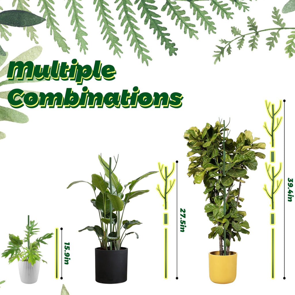 8 Pack Monstera Plant Support Stakes, Detachable Twig Plant Support