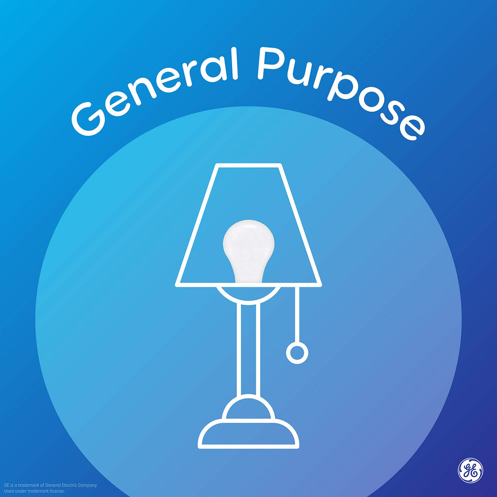 GE Basic A19 Light Bulbs, 60W Daylight for Home, 8 Pack