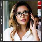KSSESSE Reading Glasses for Women Men Square Oval Readers with Spring Hinge Thick Frame Style (Mixed Colors-C1, 1.75, x)