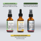 GIVOL Bone Support Bundle Liquid Spray - Iron Bisglycinate Complex, Zinc Picolinate, Vitamin D3 & K2 - Complete Multivitamin - Plant- Based, Non-GMO, Gluten Free, Sugar Free 2 Fl Oz (360 Days Supply)