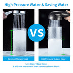 KAIYING High Pressure Handheld Shower Head with ON/OFF Pause Switch, 3 Spray Modes Shower Wand with Shut Off Button, Removable Camper Shower Head with Hose and Adjustable Angle Bracket (Black)