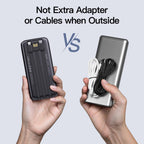 2026 2-Pack 10000mAh Portable Charger Battery Pack with Built in Cables