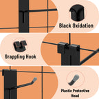 HUHOLE 50 Pack Gridwall Hooks 4 Inch – Black Metal Display Hangers for Wire Grid Panel – Heavy Duty Retail Store Fixtures, Garage Organizer, Craft Fair & Jewelry Rack (20lbs Capacity)