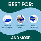 Scotch-Brite Zero Scratch Scouring Pad, Effective + Gentle Dish Scrubber for Household Cleaning, 30 Scrub Pads for Dishes, Nonstick Pots and Pans, Glass, Tubs, Showers, Reusable & Durable