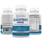 Justified Laboratories (5 Pack) Glucotrust Max 1295MG Formula Supplement Pills 300 Capsules
