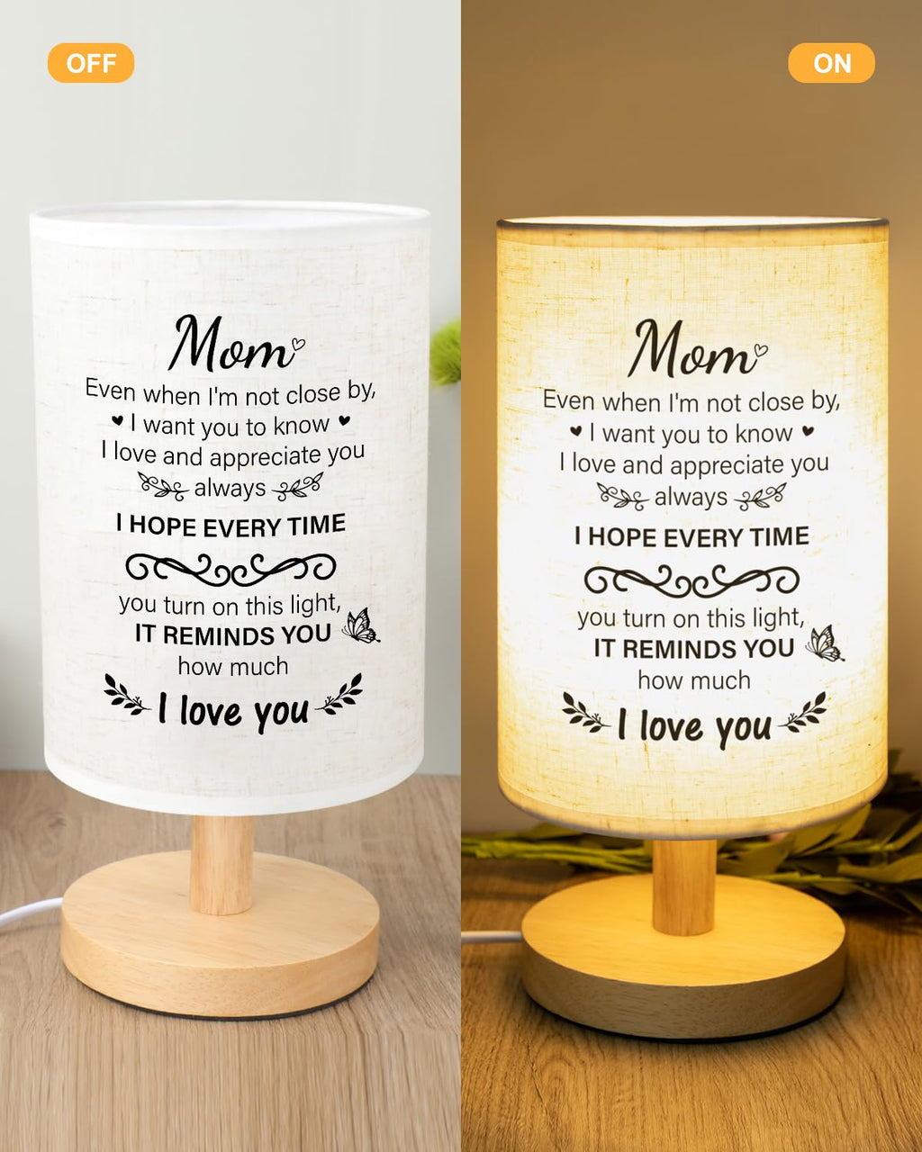 SOUHONEY Gifts for Mom from Daughter Son, Table Lamp for Mom Birthday Gifts