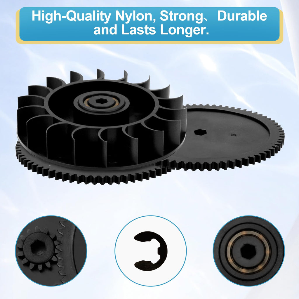 9-100-1132 Drive Train Gear Kit for Zodiac Polaris 360, 380, Vac-Sweep 360 & 380 Pool Cleaner, Pool Cleaner Drive Gear Rebuild Replacement Parts with Turbine Bearing