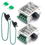 RioRand 7-70V PWM DC Motor Speed Controller 30A - Low Heat Aluminum Housing for Brushed DC Motors, DIY Projects & Small Electric Devices (Extra Fuse Included) 2PCS