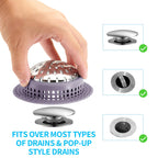 Aluvor Bathtub Drain Hair Catcher Shower Drain Cover Sink Drain Protector for Pop-Up & Regular Drains, Purple