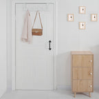 WEBI Over The Door Hooks,Over Door Towel Rack,Door Hanger,Door Coat Hanger,Door Coat Rack,Door Hooks for Hanging Clothes,Back of Door,White