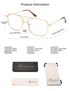 AMOMOMA 3 Pack Retro Reading Glasses for Women Men Aviator Square Blue Light Computer Womens Reader 1.50 2.00 AM6076C1+C2+C3 2.0 X