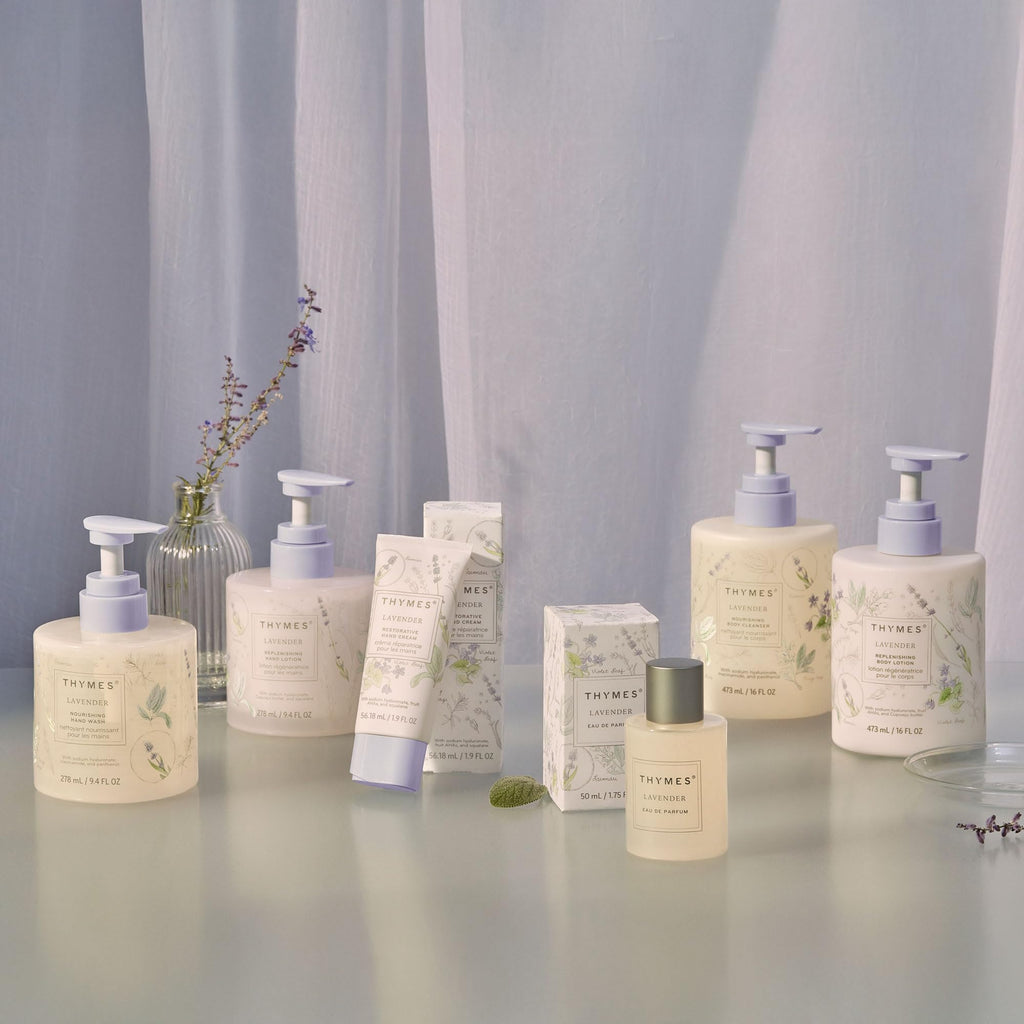 Thymes Nourishing Hand Wash - Liquid Hand Soap for Bathroom or Kitchen - Liquid Soap with Notes of Velvety Lavender, Warm Rosewood, Fresh Clary Sage, & Earthy Violet (Lavender, 9.4 fl oz)