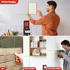 Laser Level with Tripod, 100 feet Green Cross Line Self Rotary Leveling Laser Level, Vertical and Horizontal Line, Rotatable 360 Degree, Manual Self leveling and Pulse Mode,IP54 Waterproof & Battery