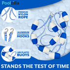 Poolzilla 20ft Swimming Pool Safety Rope and Float Kit Pre-Assembled Shallow End Divider with Stainless Steel Hooks