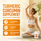 Elm & Herb Pure Turmeric Curcumin 95, Turmeric Curcumin Supplement with Black Pepper, Bee Propolis, Ginger, Fat Soluble Vitamin C (2)