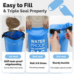 Goovilla Pool Ladder Weights Universal | 2 Pack 20L 500D PVC Waterproof Tear-Resistance Sand Bags for Above Ground Pools Steps | Easy to Fill and Seal with Strong Handle and 4 Straps (Sky Blue)