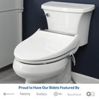 Bio Bidet BB2000 Electric Bidet Toilet Seat, Warm Water with Air Dryer, Heated Seat with Sensor and Slow Close Lid, Night Light, Modern Black Remote Control, Elongated