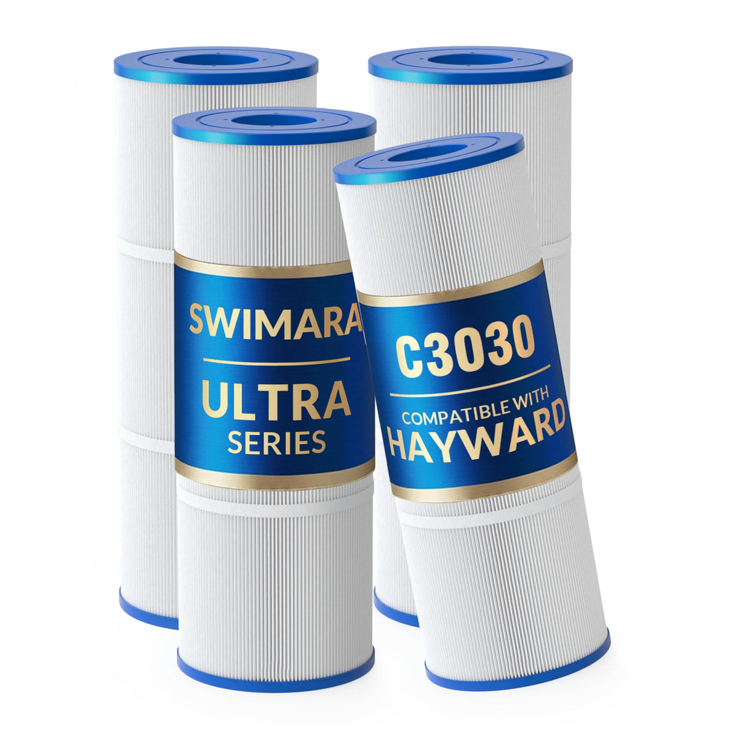 Swimara C3030 C3025 C3020 C3000 Pool Filter Cartridges, 5 oz+ Trilobal Fabric, Replacement for Hayward CX580XRE, PA81, 324 Sq. Ft., 4-Pack, Ultra Series