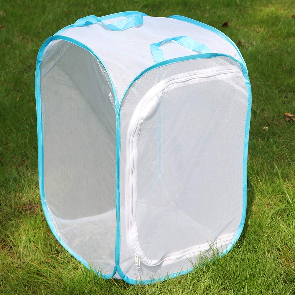RESTCLOUD 36" Large Monarch Butterfly Habitat, Giant Collapsible Insect Mesh Cage Terrarium Pop-up 24 x 24 x 36 Inches