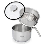 Vita Craft 3848 Vita Caft Steam Multi Pot, 3.7 gal (1.9 L) IH Gas Fire, 9 in 1 Steam Steam with Glass Lid, Time Saving, Memory Included, Gift, Milk Pan, Single Pan, Multi Pan