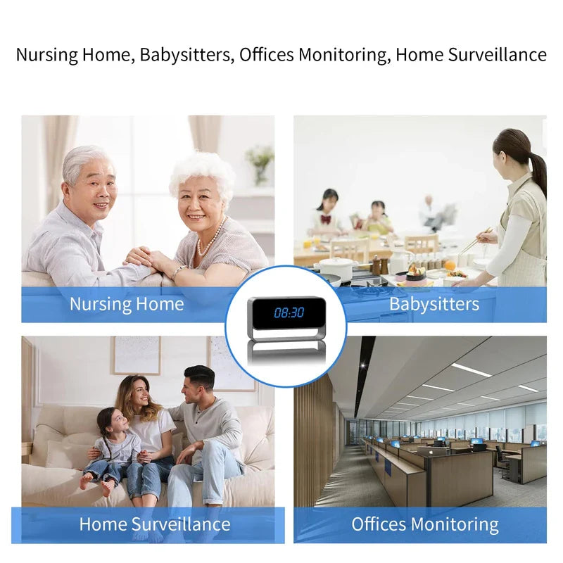 LIBREFLY LIBREFLY Clock Camera - Full HD 1080P WiFi Camera - Mini Wireless Nanny Cam with Night Vision - Indoor Home Security Surveillance